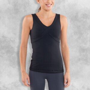 Lululemon Wrap Tank Top V-Neck Cross-Front Sweat-Wicking Stretchy Black W Small